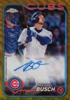 2024 Topps Chrome Update Chrome Baseball Update Series Autographs #ACMIB Michael Busch Gold Wave Baseball Card