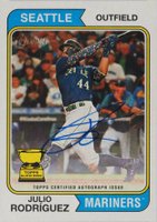 2023 Topps Heritage Real One Autographs #ROAJRZ Julio Rodriguez Baseball Card