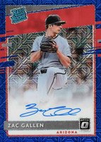 2020 Panini Donruss Optic Rated Rookies Signatures #RRSZG Zac Gallen Blue Mojo Baseball Card