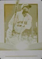 2011 Topps Triple Threads #27 Babe Ruth Yellow Print Plate 1/1 Baseball Card
