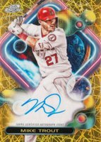 2023 Topps Cosmic Chrome Cosmic Chrome Autograph #MT Mike Trout Gold Interstellar Baseball Card