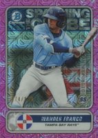 2020 Bowman Chrome Mega Box Spanning the Globe #STGWF Wander Franco Pink Refractor Baseball Card