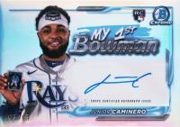 2024 Bowman Chrome My 1st Bowman Autographs #1BAJC Junior Caminero Baseball Card