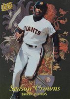 1996 Ultra Season Crowns #1 Barry Bonds Baseball Card