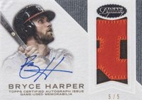 2016 Topps Dynasty Autograph Patches #APBH5 Bryce Harper Baseball Card