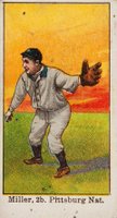 1909 Anonymous # Dots Miller Fielding Baseball Card