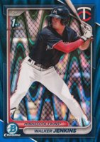 2024 Bowman Chrome Prospects #BCP43 Walker Jenkins Blue Raywave Refractor Baseball Card