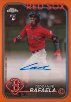 2024 Topps Chrome Update Chrome Baseball Update Series Autographs #ACCR Ceddanne Rafaela Orange Refractor Baseball Card