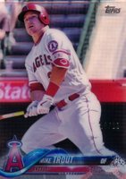 2018 Topps #300 Mike Trout White Jersey-Clear Baseball Card