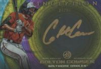 2022 Bowman Inception Inception Silver Signings #CC Colton Cowser Gold Rainbow Foil Baseball Card