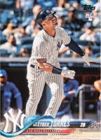 2018 Topps Complete Set #699 Gleyber Torres Looking Up Baseball Card