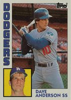 1984 Topps #376 Dave Anderson Baseball Card