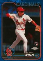 2024 Topps Chrome Logofractor Edition #189 Masyn Winn Blue Refractor Baseball Card
