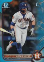 2022 Bowman Draft #BDC152 Drew Gilbert Chrome-Sky Blue Refractor Baseball Card
