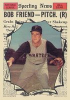 1961 Topps #585 Bob Friend All-Star Baseball Card