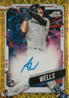 2024 Topps Chrome Cosmic Cosmic Chrome Autographs #AW Austin Wells Gold Interstellar Refractor Baseball Card