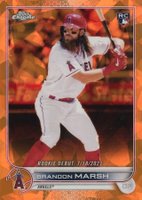 2022 Topps Chrome Update Sapphire Edition #35 Brandon Marsh Orange Baseball Card