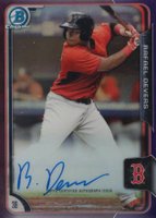 2015 Bowman Chrome Autograph Prospect #RD Rafael Devers Purple Refractor Baseball Card