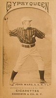 1887 Gypsy Queens # John Ward Throw-R/hand cap high-R/profile-Large Baseball Card