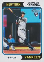 2023 Topps Heritage #135 Oswaldo Cabrera Name Position Swap Baseball Card