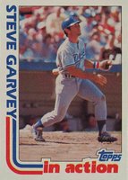 1982 Topps #180 Steve Garvey In Action Baseball Card