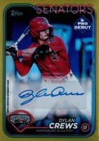 2024 Topps Pro Debut #PD128 Dylan Crews Autograph-Gold Foil Baseball Card