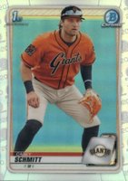 2020 Bowman Draft #BD129 Casey Schmitt Chrome-Refractor Baseball Card