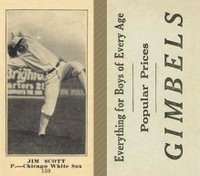 1916 Gimbels #159 Jim Scott Baseball Card
