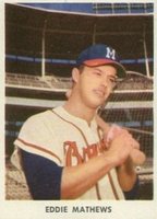 1955 Golden Stamps Milwaukee Braves # Eddie Mathews Baseball Card