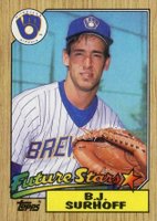 1987 Topps #216 B.J. Surhoff Future Star Baseball Card