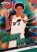2023 Panini Prizm Instant Impact #11 Keyonte George Green Basketball Card