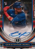 2023 Topps Tribute Tribute Autograph #TACM Christopher Morel Blue Baseball Card