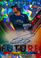 2021 Bowman's Best Future Vibrance #BFV11 Julio Rodriguez Atomic Refractor Baseball Card
