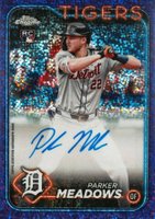 2024 Topps Chrome Update Chrome Baseball Update Series Autographs #ACPM Parker Meadows Purple Speckle Baseball Card