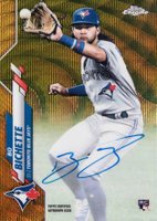 2020 Topps Chrome Rookie Autographs #RABBI Bo Bichette Gold Wave Refractor Baseball Card