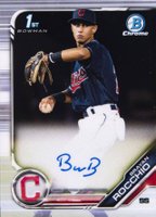 2019 Bowman Chrome Prospects Autographs #CPABR Brayan Rocchio Baseball Card
