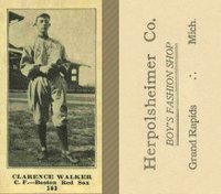 1916 Herpolsheimer Co. #183 Clarence Walker Baseball Card