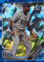 2019 Bowman Draft Chrome Sapphire Edition #BDC93 Wander Franco Blue Baseball Card