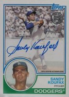 2018 Topps 1983 Topps Baseball Autographs #SK Sandy Koufax Baseball Card