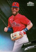 2021 Topps Chrome Black #68 Bryce Harper Refractor Baseball Card