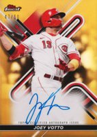 2022 Topps Finest Finest Autographs #JV Joey Votto Gold Refractor Baseball Card