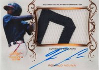 2018 Leaf Trinity Patch Autograph #PA-RA1 Ronald Acuna Baseball Card