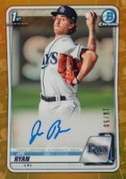 2020 Bowman Chrome Prospect Autographs #CPAJRY Joe Ryan Gold Refractor Baseball Card