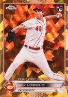 2022 Topps Chrome Update Sapphire Edition #327 Nick Lodolo Gold Baseball Card