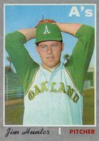 1970 Topps #565 Jim Hunter Baseball Card