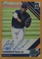 2019 Panini Donruss Optic Rated Prospects Signatures #FT Fernando Tatis Jr. Orange Baseball Card