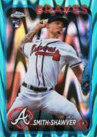 2024 Topps Chrome #19 A.J. Smith-Shawver Aqua Raywave Baseball Card