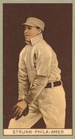 1912 Brown Backgrounds Broadleaf #178 Amos Strunk Baseball Card