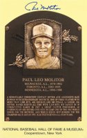 1999 Hall of Fame Autographs # Paul Molitor Yellow HOF Plaque Baseball Card