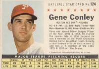 1961 Post Cereal #124 Gene Conley Perforated Baseball Card